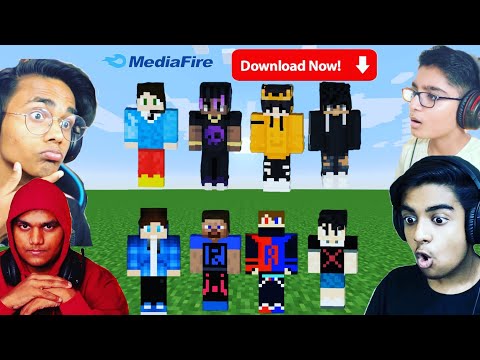 SAGMUK PLAYZ - How to Download All Youtubers Skin Pack in Minecraft PE/BE/JE (Part 6)