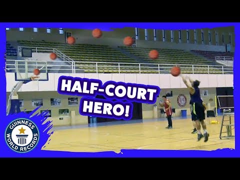 Most consecutive half-court shots - Guinness World Records