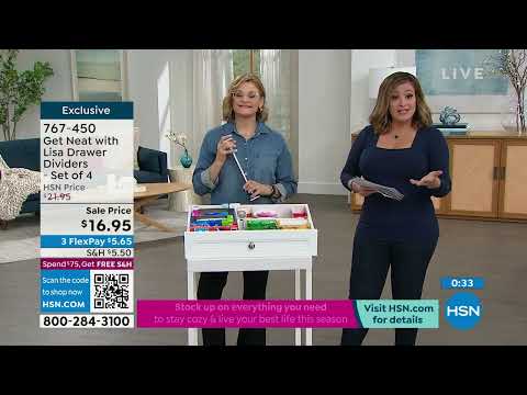 Get Neat with Lisa Drawer Dividers  Set of 4