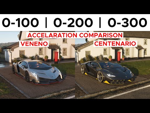Forza Horizon 4 | Lamborghini Veneno vs Centenario | Acceleration Comparison