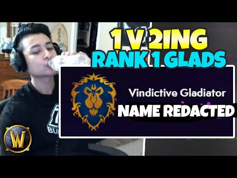 Kyrian Rogue Fights 2 Rank 1 Gladiators 1v2 | WoW Arena