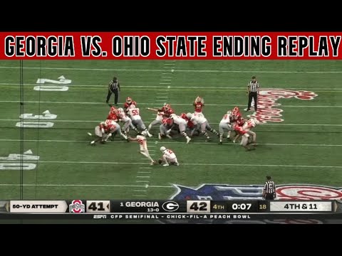 #1 Georgia  vs. #4 Ohio State Peach Bowl Ending | 2022 College Football Playoff Semifinal