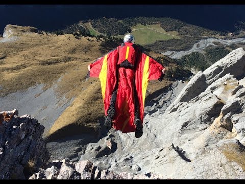 My latest Wingsuit BASE jump in the HUD view