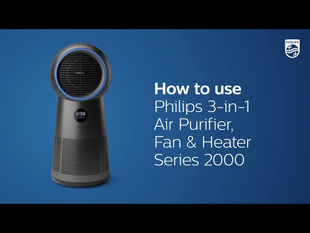 فيليبس AMF220/95 منقي هواء مع مروحة و دفاية أسود