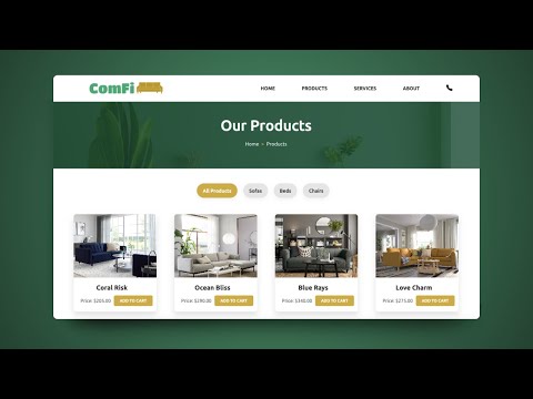 Build PRODUCTS Page & LOAD CONTENT With JavaScript, HTML & CSS