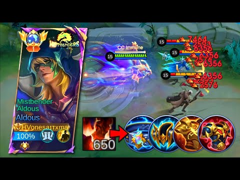 ALDOUS ABUSING THIS 650 STACK TANK DAMAGE BUILD🔥 | BEST BUILD FOR EXP LANE SOLO RANKED!!! - MLBB