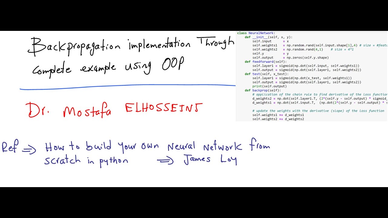 Backpropagation Implementation using OOP بالعربي