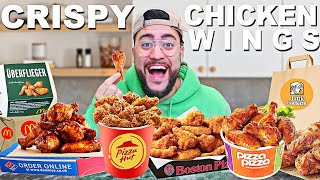 The Best Chicken WINGS from UNUSUAL Fast Food Restaurants!!