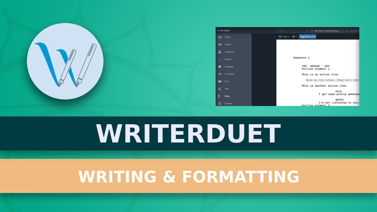 Writing And Formatting With WriterDuet (incl. Dual Dialogue)