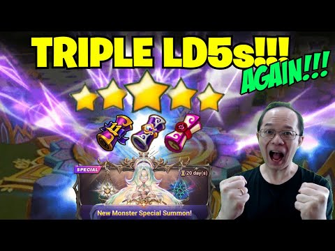We got TRIPLE LD5s again???? Birthday Summons for Valtiel (Summoners War)