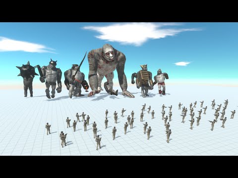 GIANT PRIMATES FACTION vs UNITS - Animal Revolt Battle Simulator