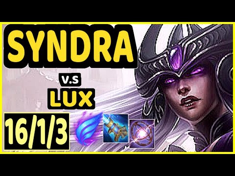 EVROT (SYNDRA) vs LUX - 16/1/3 KDA MID CHALLENGER GAMEPLAY - BR