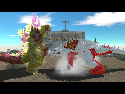 SPACE GODZILLA VS ANGUIRUS - Animal Revolt Battle Simulator
