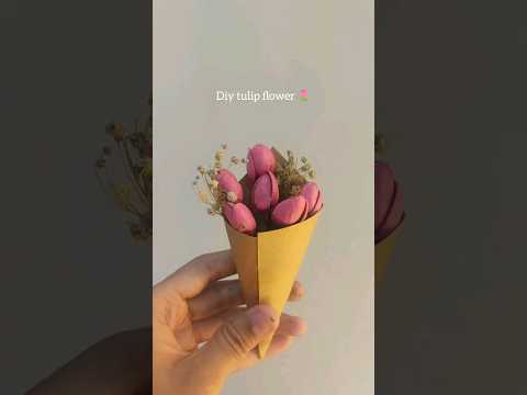 DIY tulip 🌷 flower #craft #diy #diyideas #craftideas #cute #bookmark #art #diycraft