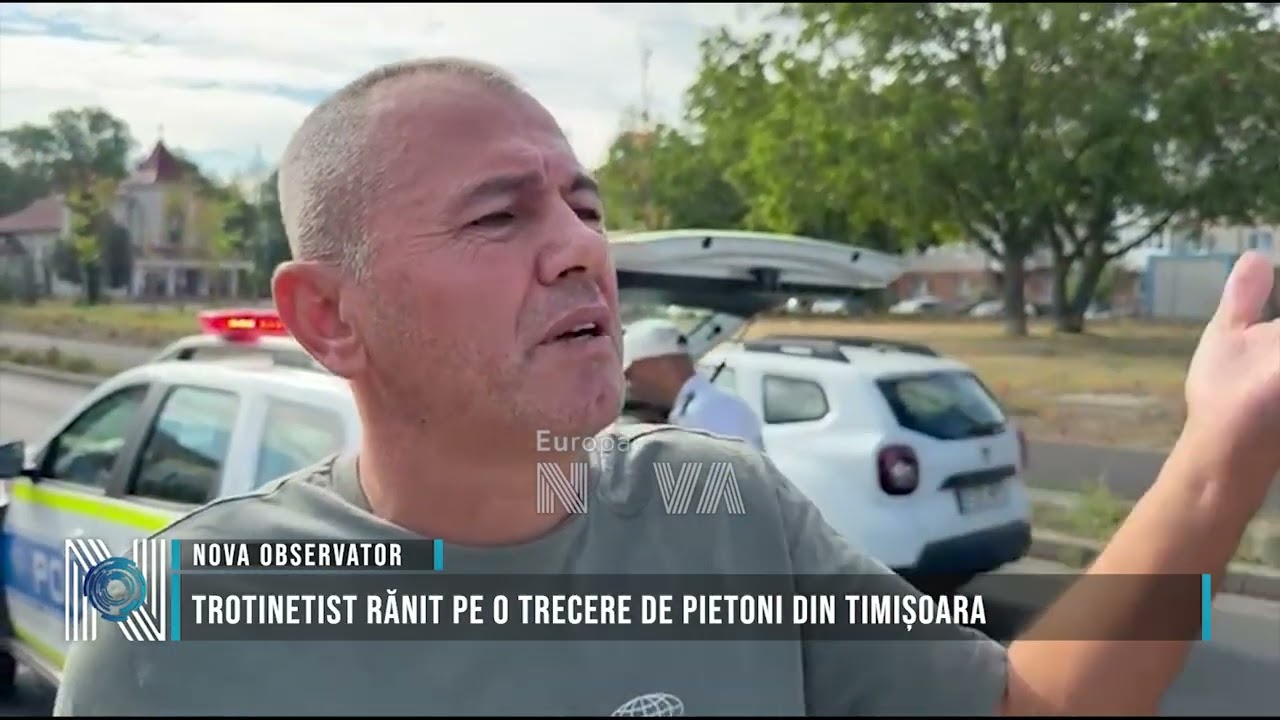 Trotinetist rănit pe o trecere de pietoni din Timișoara