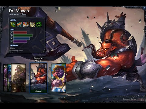 Rageborn Mundo Skin Spotlight Gameplay 1080p HD