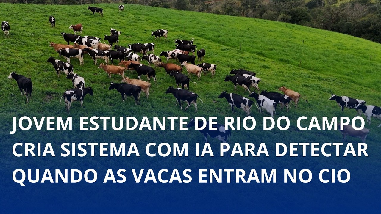 Jovem estudante de Rio do Campo cria sistema com IA para detectar quando as vacas entram no cio