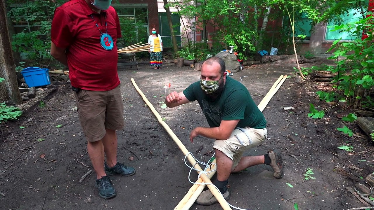 Image Thumbnail for video: First Nations House Tipi Assembly