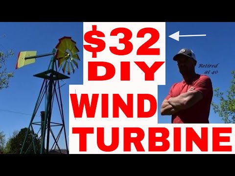 DIY Homemade Wind Turbine for $32!!!💰#diywindturbine
