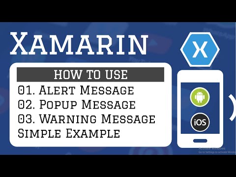 Xamarin Display Alert Message Example | Part 4