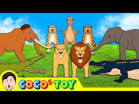 [62min] Mammoth & Smilodon's wonder time travel 1~7ㅣcenozoic animals, animals cartoonㅣCoCosToy