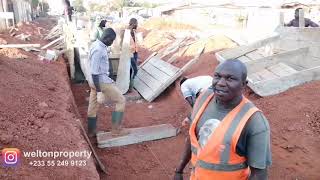 How to Construct Concrete Drainage Gutter (Building in Ghana)