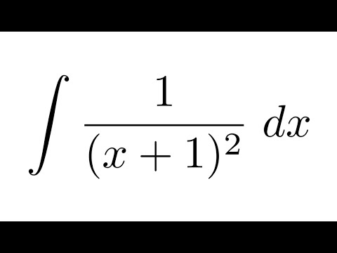 Integral of 1/(x+1)^2 (substitution)