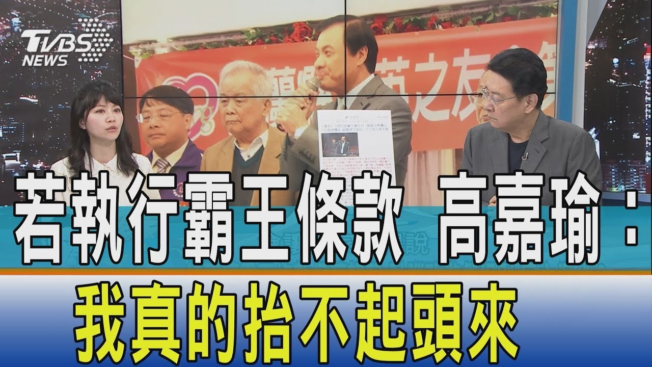 若民進黨執行霸王條款　高嘉瑜：我真的抬不起頭來