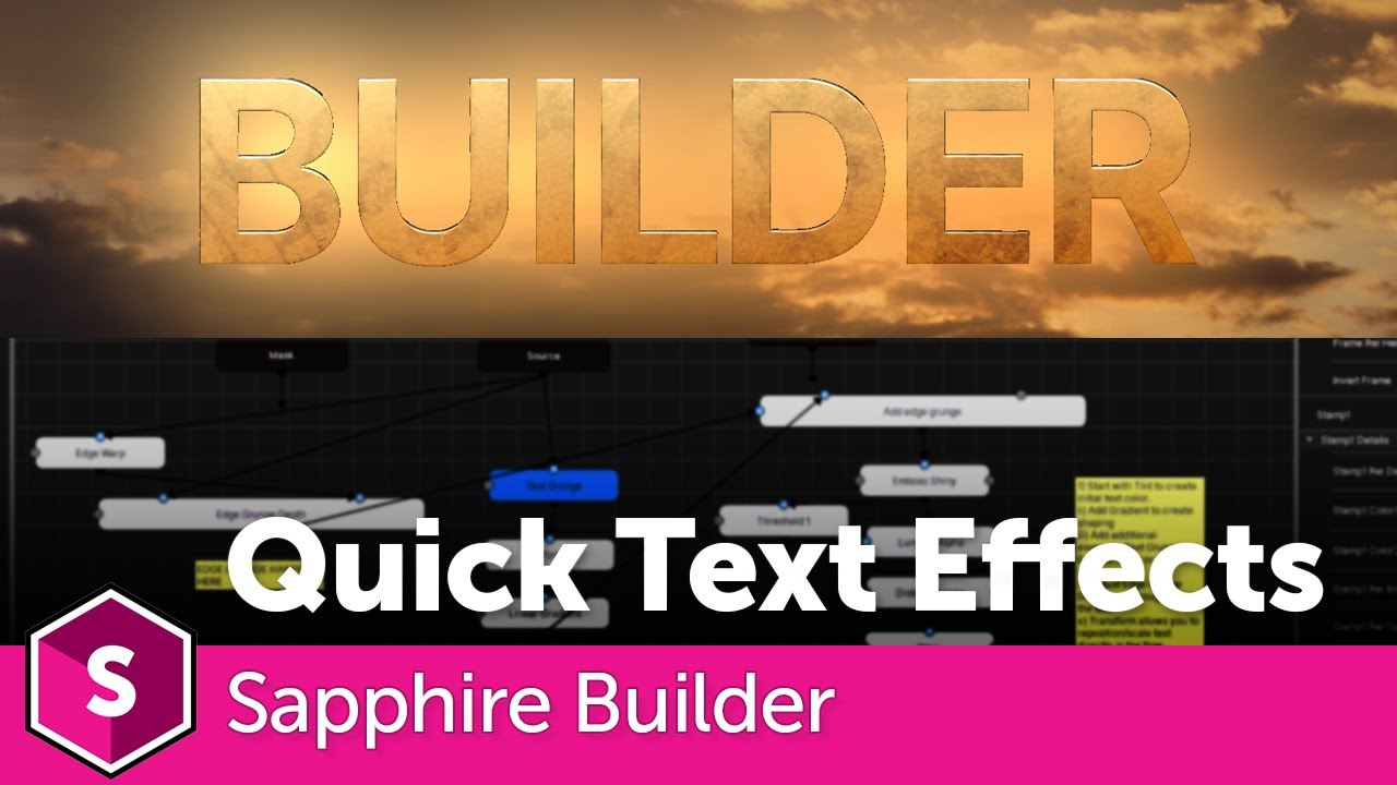 Sapphire Quick Tip: Text Effects in Effect Builder (S_Effect)