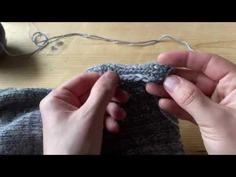 Picking up neckline stitches