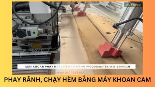 Chạy rãnh, khoan cam, phay pano trên phôi MDF chỉ với một máy khoan cam WM-2300A2H.