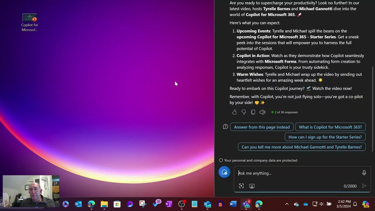 Short Video Using Copilot to Generate a Blog Post