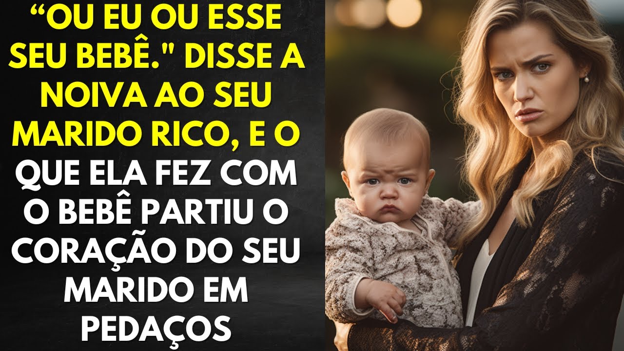 “Ou eu ou esse seu bebê." Disse a noiva ao seu marido rico, e o que ela fez com o bebê...