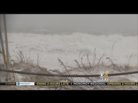 Storm Batters Sandwich's Shoreline