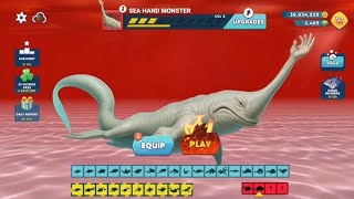 Sea Hand MonsterUnlocked in hungry Shark evolution/New Update coming soon