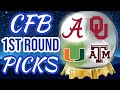 College Football Playoff 1st Round Picks Predictions 2025