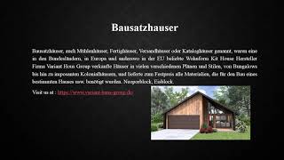 Bausatzhäuser German