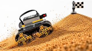 LEGO Tracked Car vs Increasing Sand Mountain - Building & Testing Experiment | Smart Lego