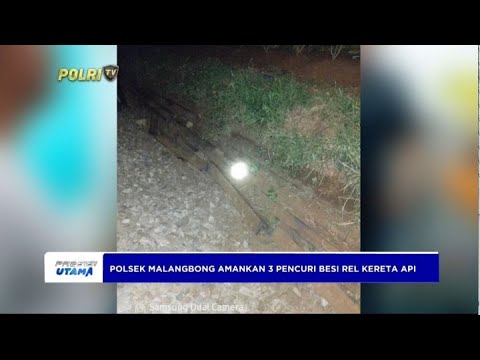 POLISI AMANKAN 3 PENCURI BESI REL KERETA API DI GARUT