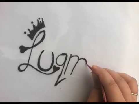 Writing Of Name With Henna (Luqman)