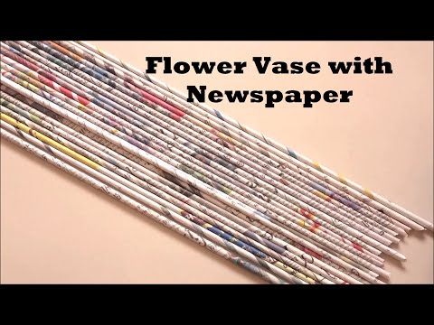 DIY - Flower Vase Out of Waste Newspaper | Flower pot | Best out of Waste - Art with HHS Video