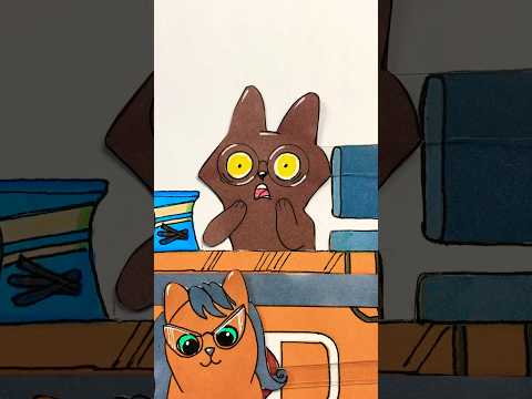 Совсем шариканулись? #анимация #бумажныесюрпризы #cat #кот
