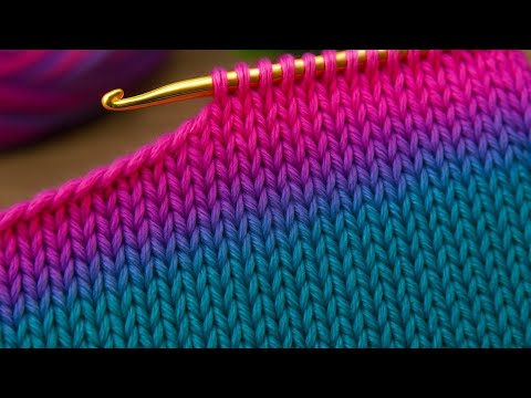 Simple Tunisian Crochet Stitch 🧶 Looks exactly like knitting 👏