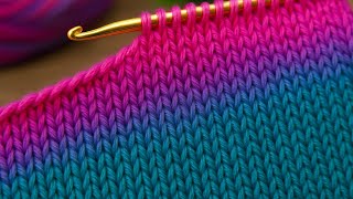 Simple Tunisian Crochet Stitch 🧶 Looks exactly like knitting 👏