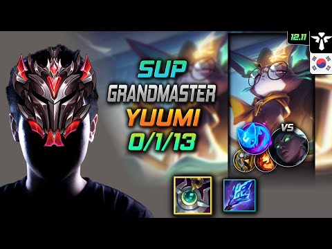 천상계 서폿 유미 월석 콩콩이 - GrandMaster Yuumi Support vs Senna - 롤 KR 12.11