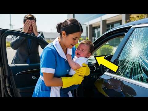 LA EMPLEADA DESCUBRE AL BEBÉ DEL MILLONARIO ATRAPADO EN EL AUTO    ¡SU GESTO TE HARÁ LLORAR!