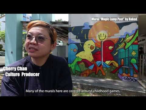 Beautiful street art at Jalan Bukit Merah and Hoy Fatt Road