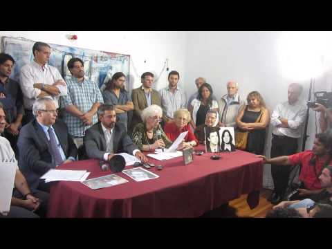Conferencia de prensa por la restitución de la Nieta110, Valeria Gutiérrez Acuña 