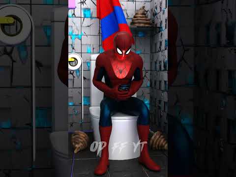 Iron - man Bullying Spiderman in toilet again and again | Marvel Animation #shorts