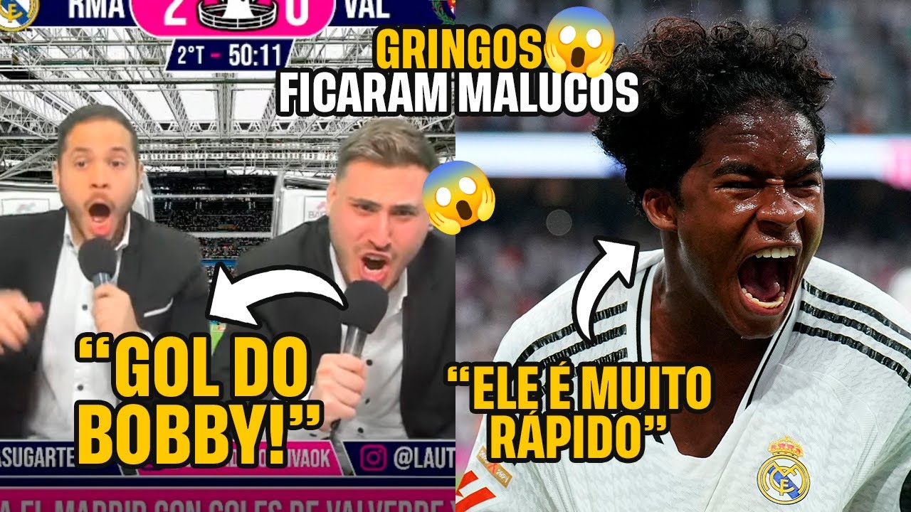 😱😱REAÇÃO MALUCA DOS GRINGOS COM O GOL DO ENDRICK